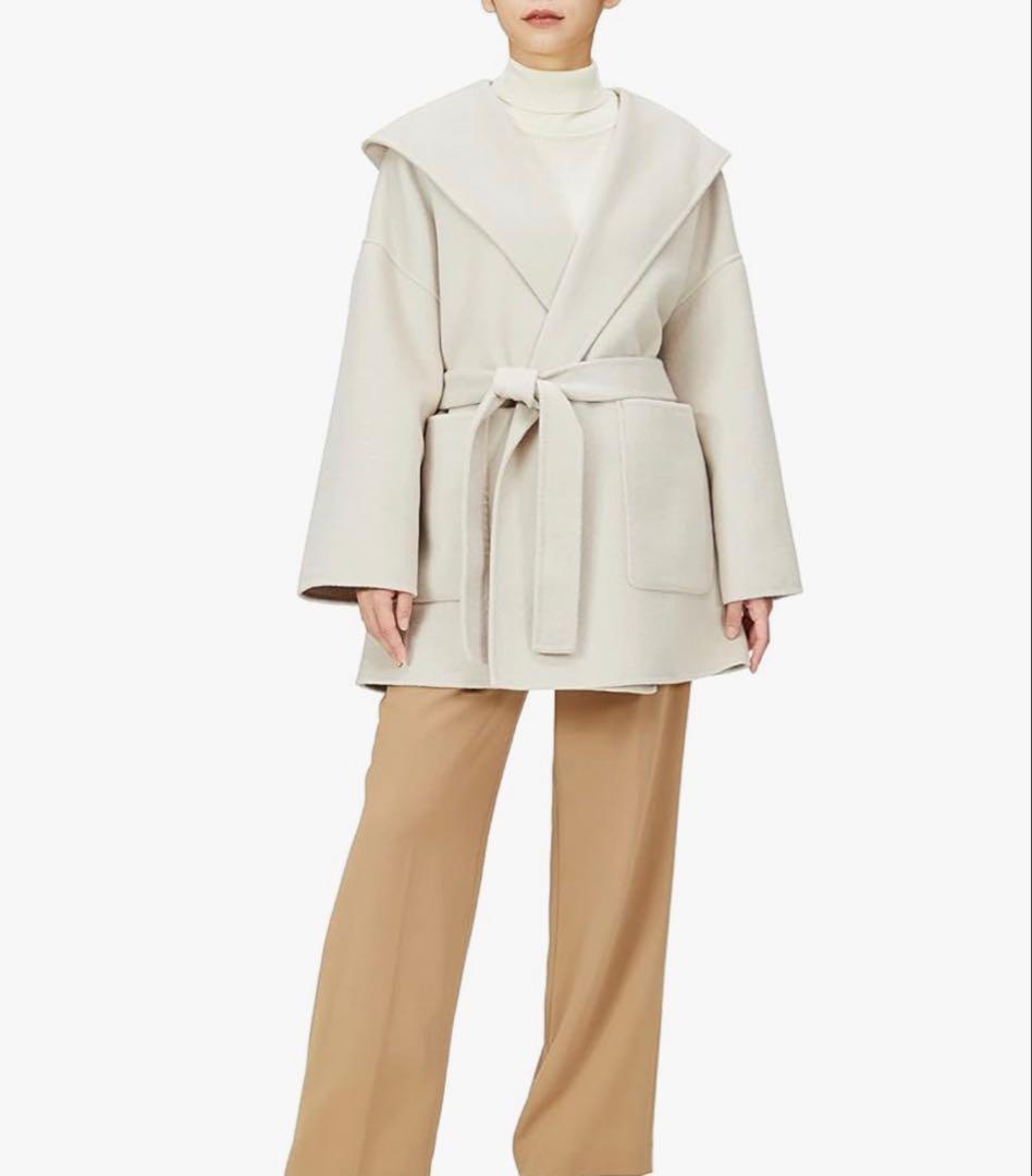 【新品未使用】Mila Owen ミラオーウェン ハーフ丈ポンチョ風リバーコート