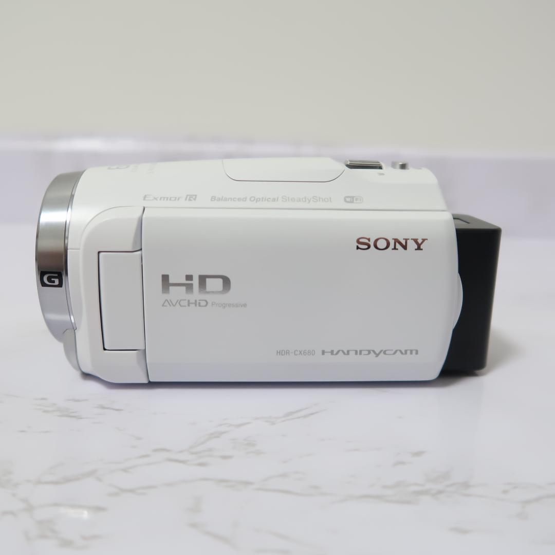 美品 Sony HDR-CX680 ハンディカム ビデオカメラ ホワイト