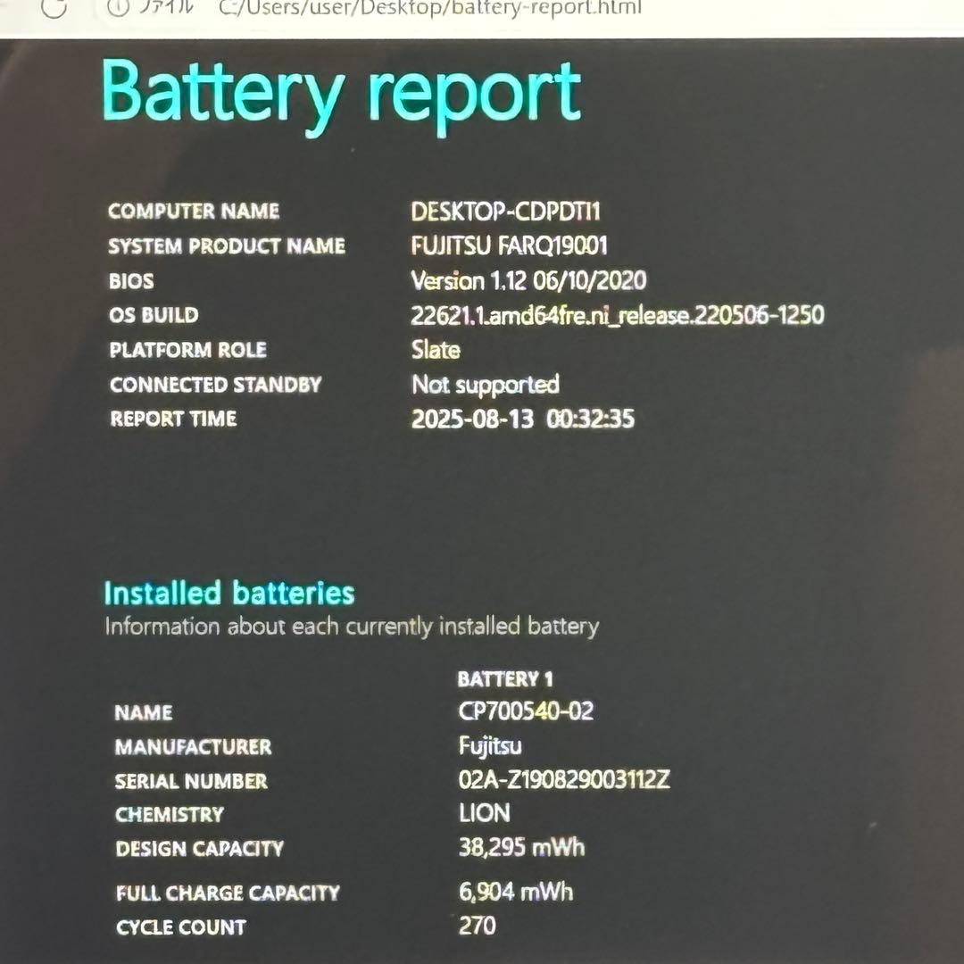 【Office付き】富士通 タブレットPC 2in1 i5 第8世代 SSD