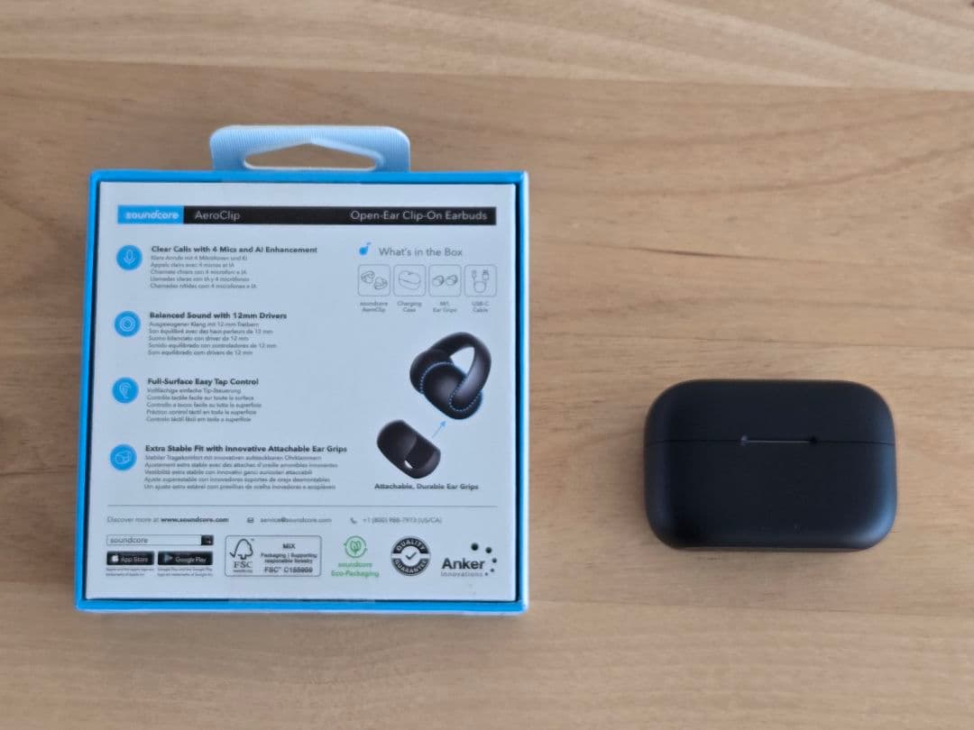 Anker Soundcore AeroClip 黒 使用回数の少ない新品同様品