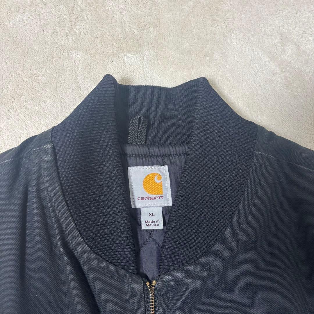 カーハート Carhartt　ダックベスト　黒　キルティング　XL　メキシコ製