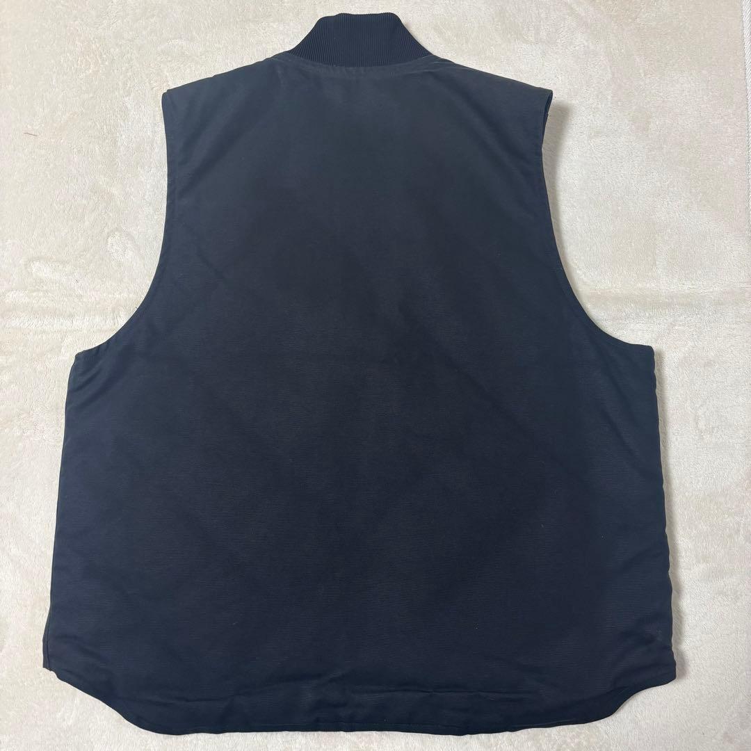 カーハート Carhartt　ダックベスト　黒　キルティング　XL　メキシコ製