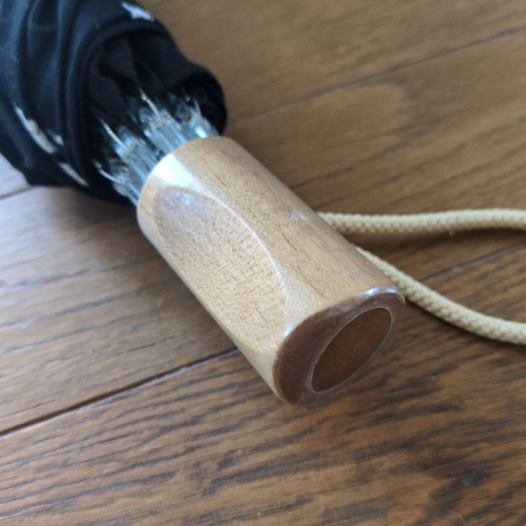 【新品未使用】有松絞り花柄刺繍の黒い折りたたみ日傘