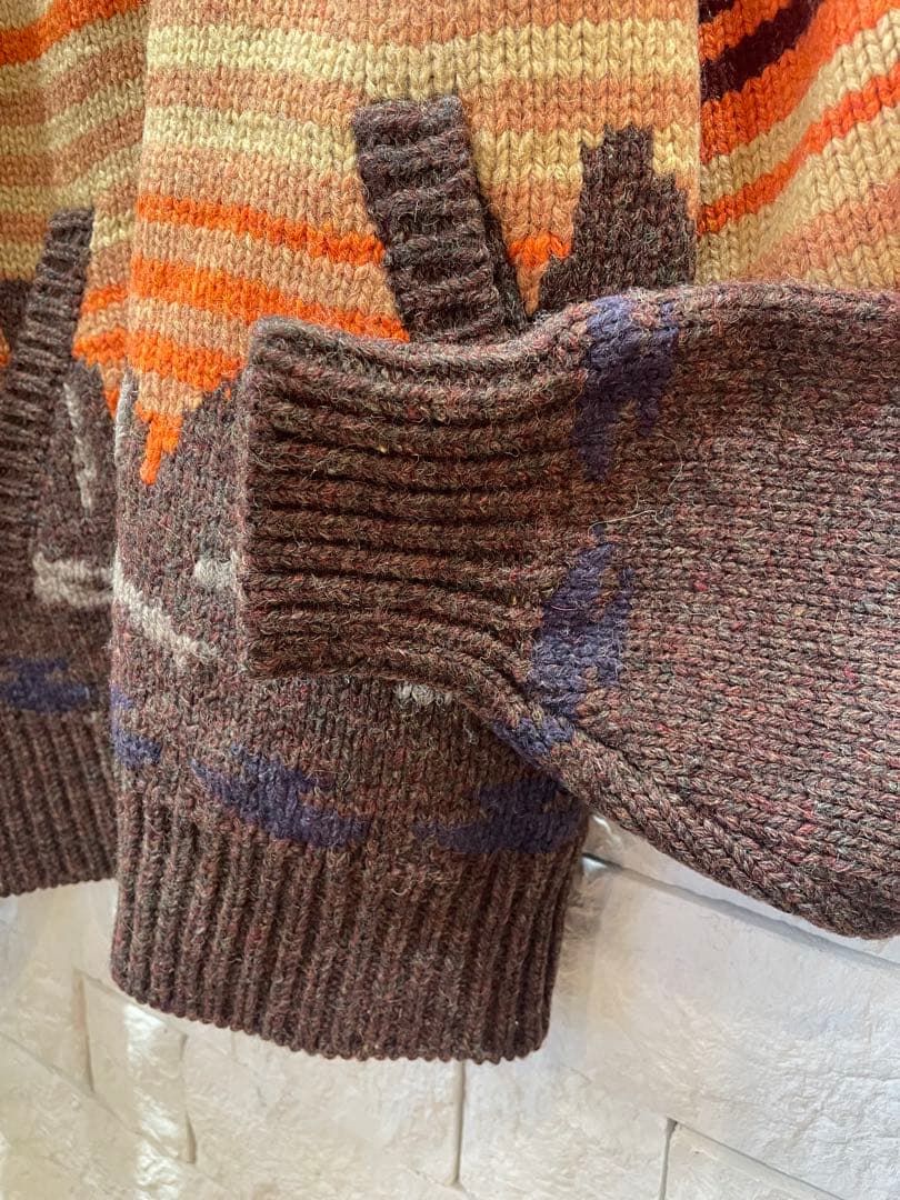 ⭐︎美品　Harley-Davidson カウチンセーターLブラウンウール100%