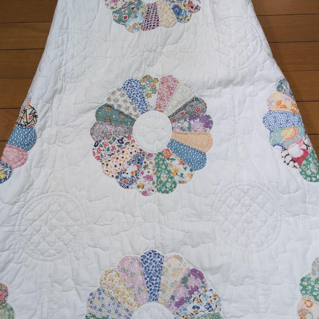 70s花柄パッチワークキルティングノースリーブロングワンピース