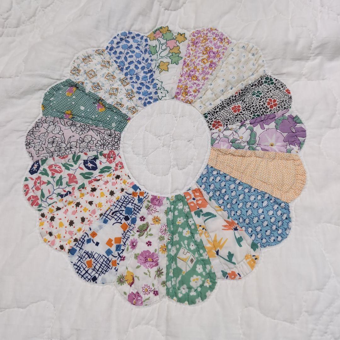 70s花柄パッチワークキルティングノースリーブロングワンピース