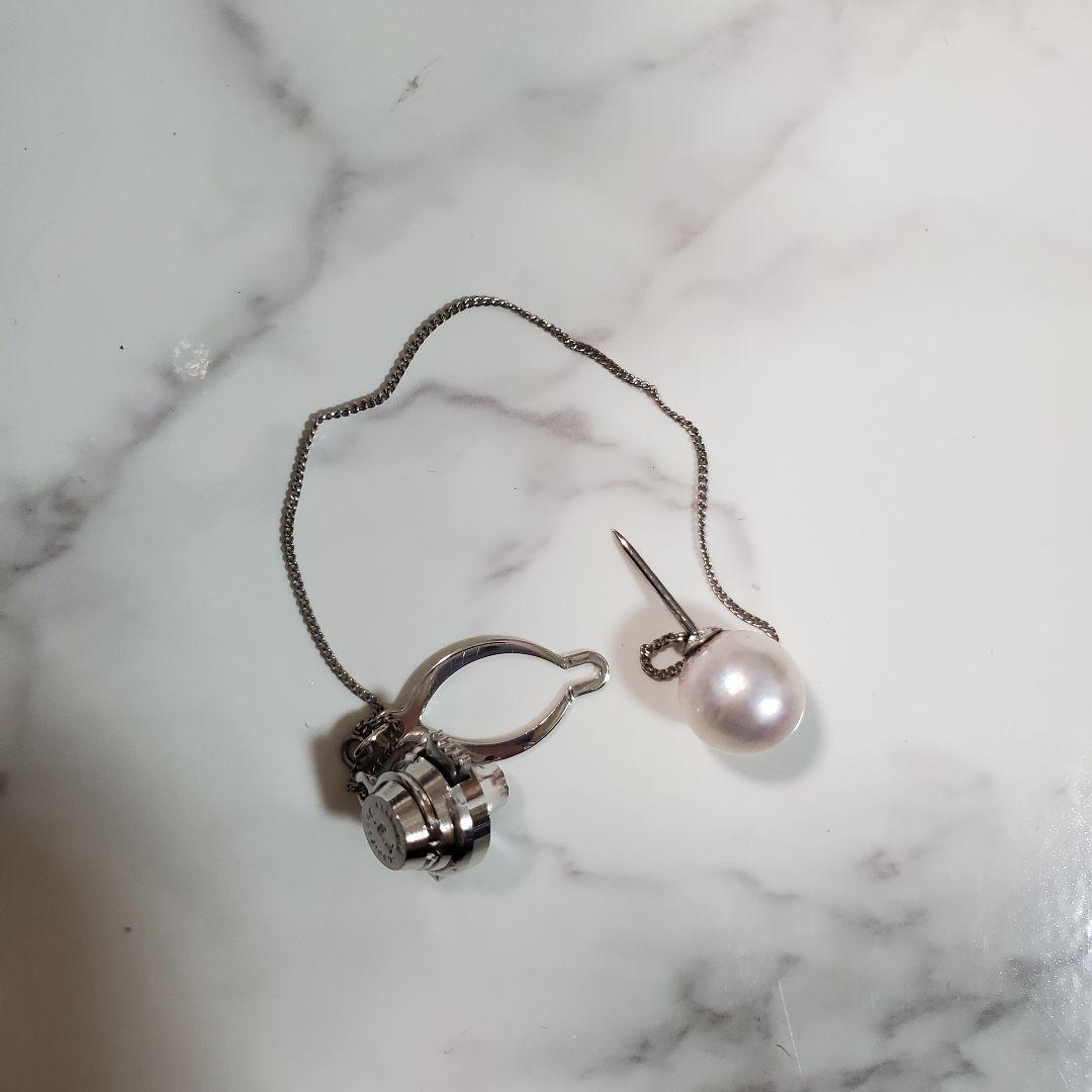 パール ネクタイピン pt900 昭和レトロ ヴィンテージ