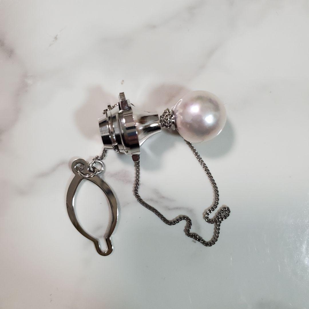 パール ネクタイピン pt900 昭和レトロ ヴィンテージ