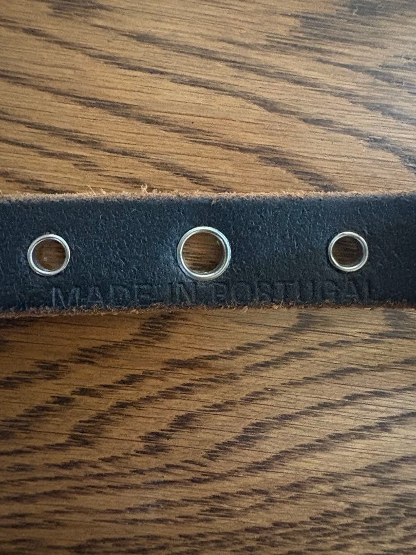 小物 OUR LEGACY BELT 2CM FLOWERS ON BLACK