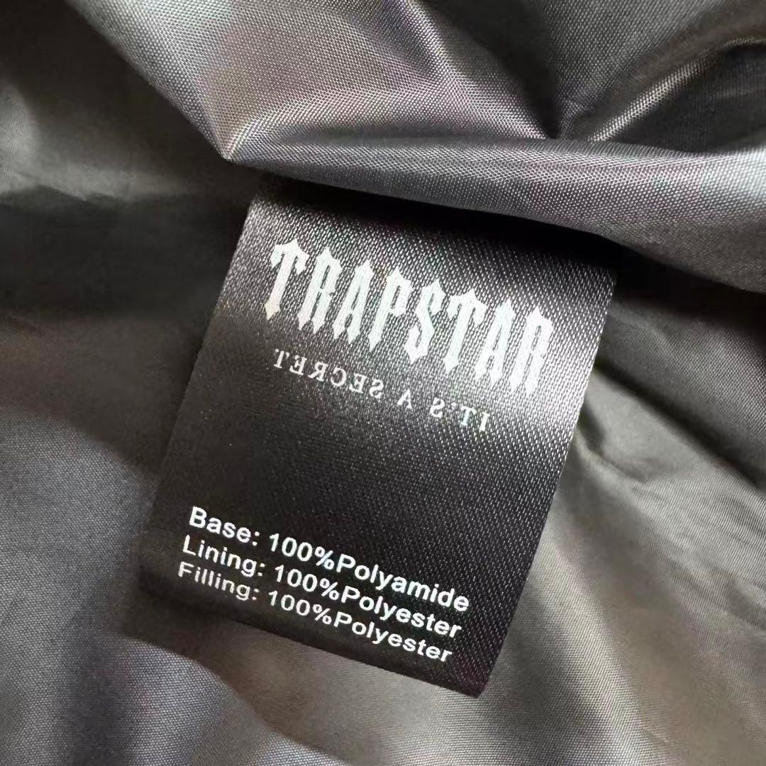 新品 TRAPSTAR 光沢ブラック ダウンジャケット XLサイズ n