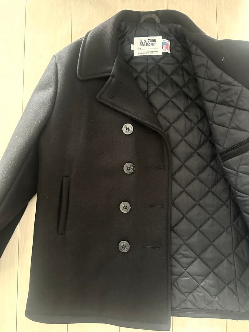 U.S. 740N Pea Jacket ブラック 46