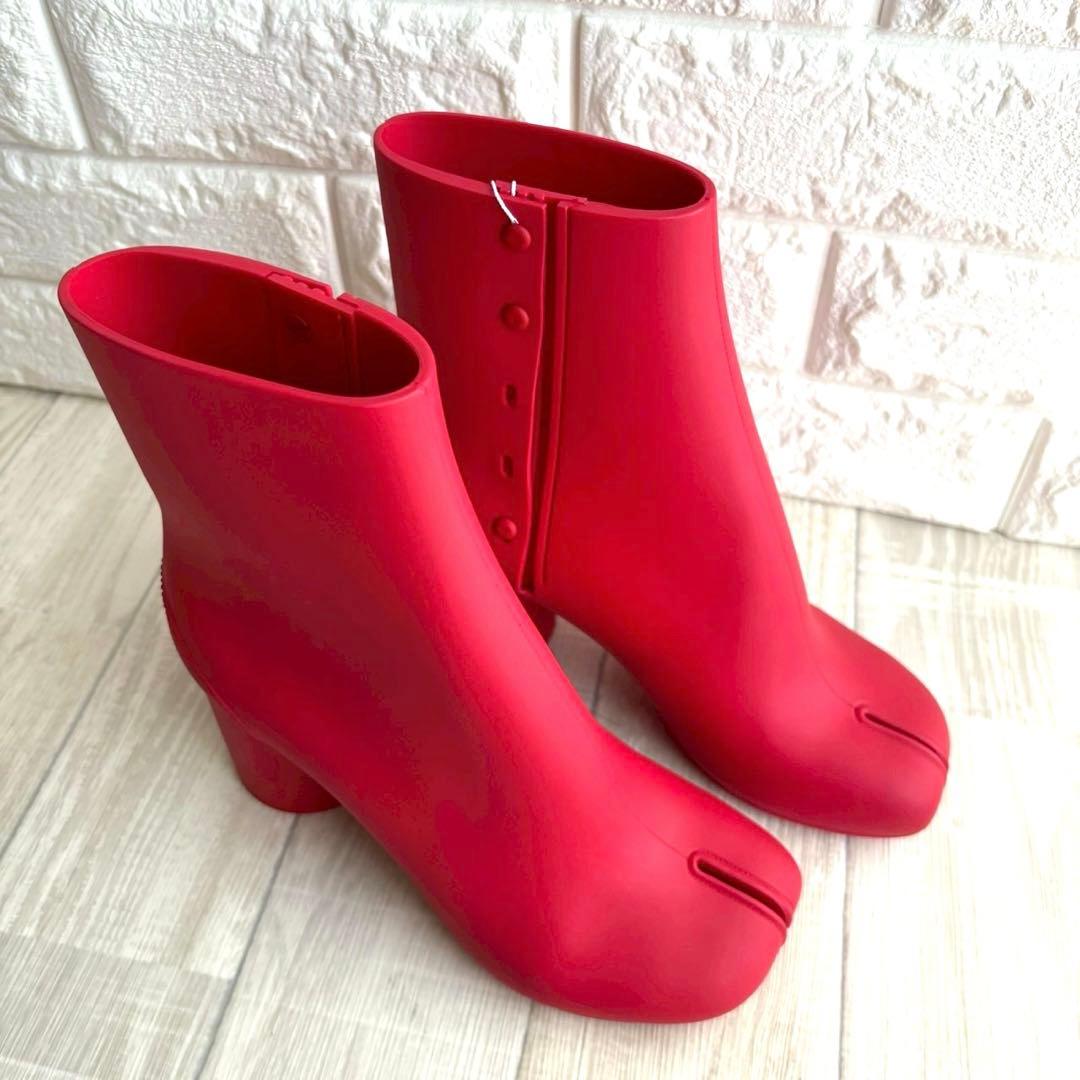【極美品】 定価14,５０００円 メゾンマルジェラ タビ ラバーブーツ 37