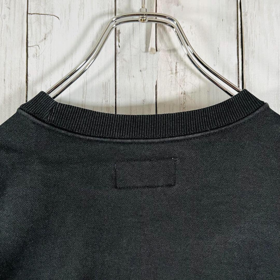 ディスイズネバーザット スウェット トレーナー 刺繍ロゴ ブラック XL