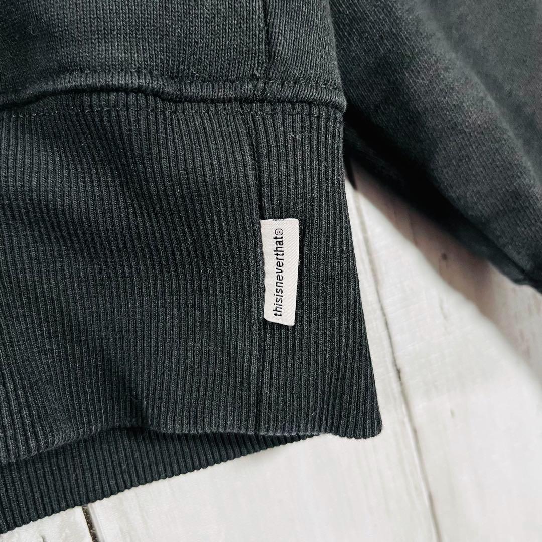 ディスイズネバーザット スウェット トレーナー 刺繍ロゴ ブラック XL