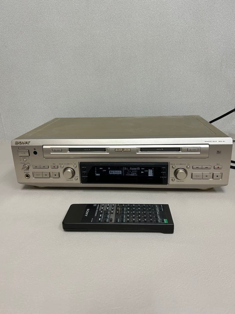 ★ SONY ソニー MDデッキ MDS-W1＋ リモコン　MDレコーダー★