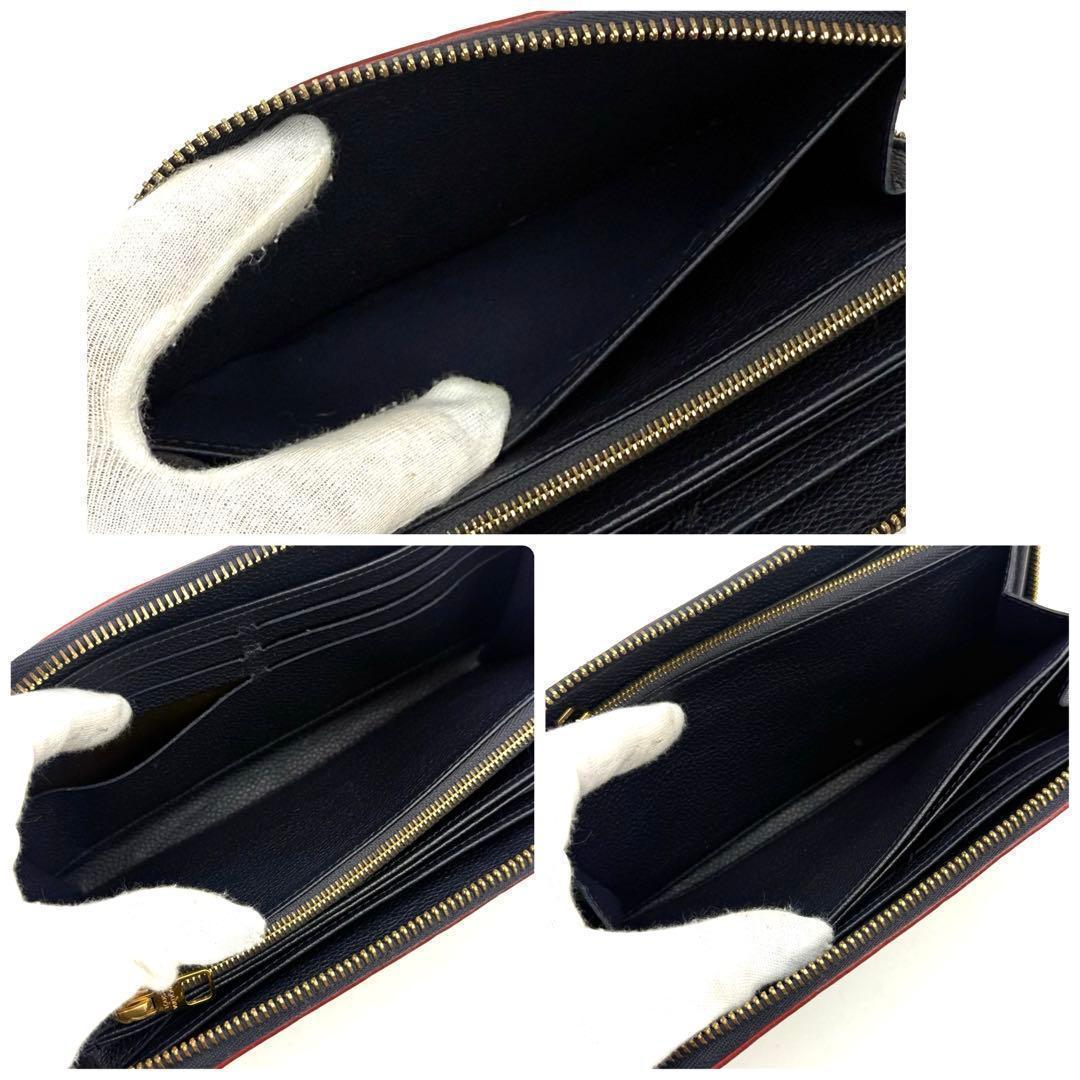 ルイヴィトン モノグラム アンプラント ジッピーウォレットマリーヌルージュ