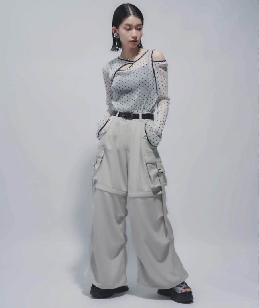 【HARE】新品未使用✴︎ マルチWAYワイドカーゴパンツ