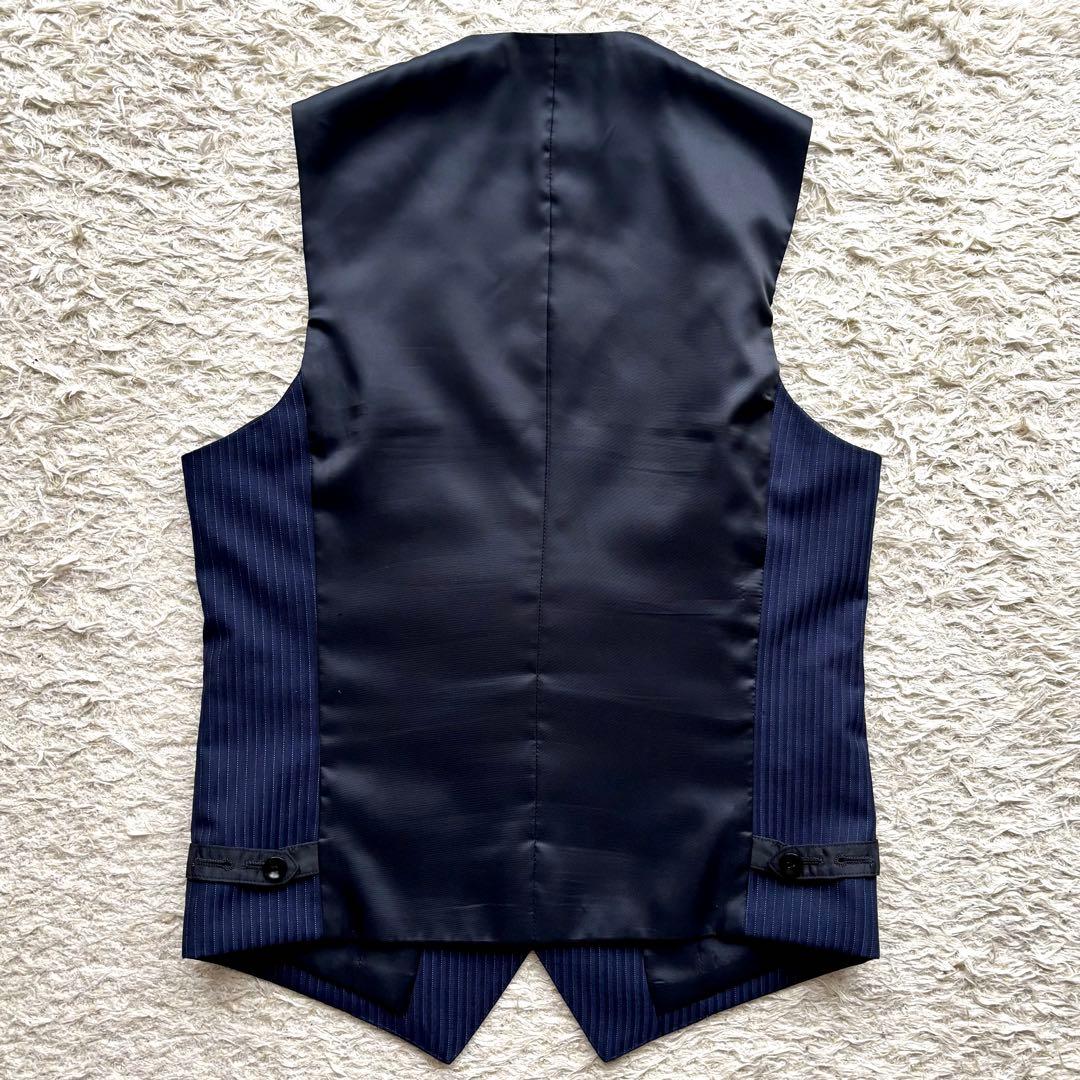 スーツセレクト セットアップ スーツ 2B 3ピース ネイビー ストライプ Y5