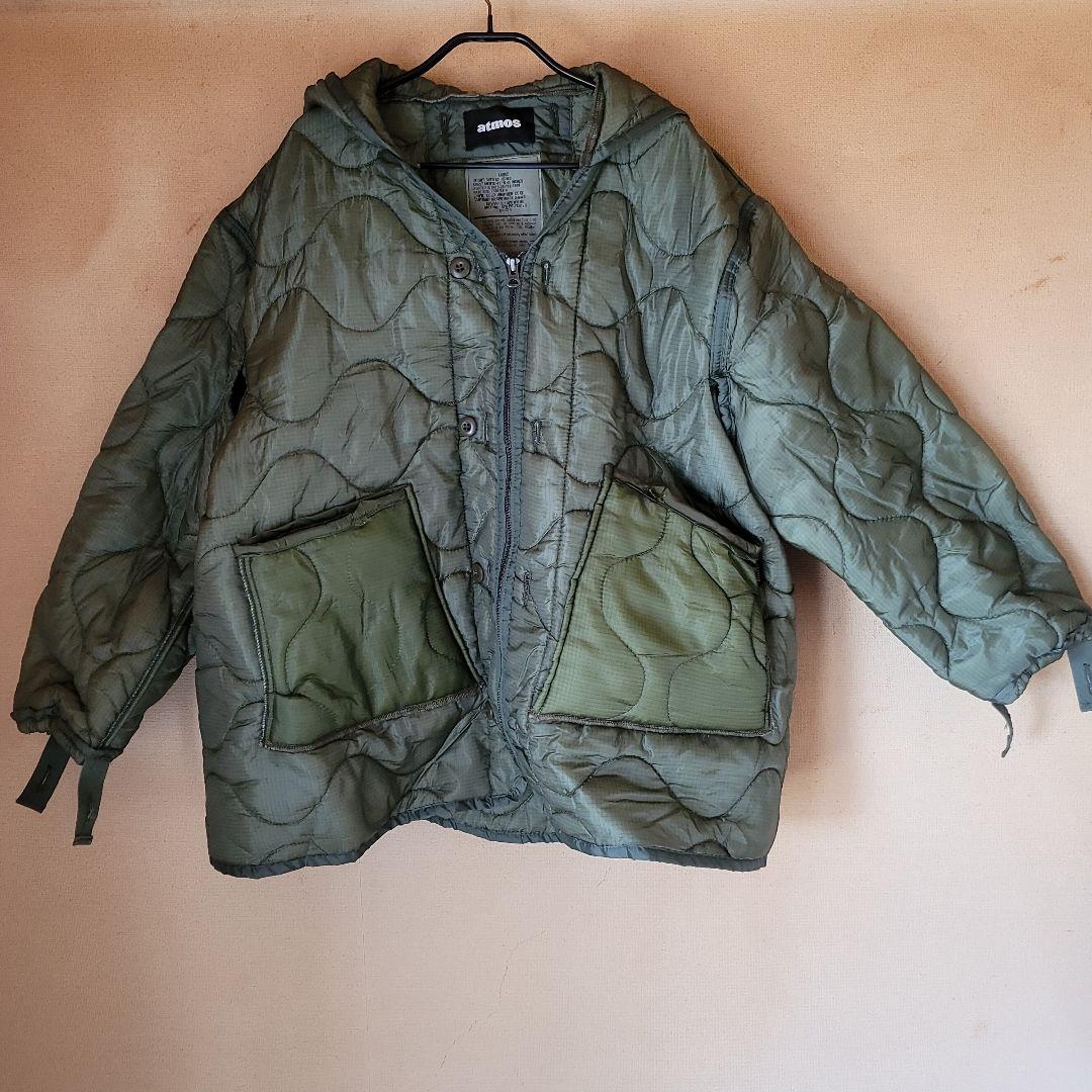 オリーブグリーン キルティング ミリタリージャケット