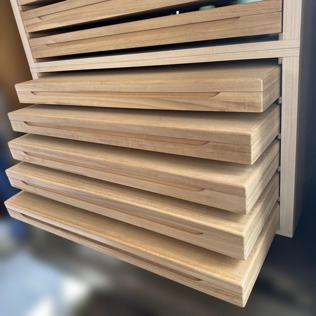 システム総桐タンス。桐箪笥 桐たんす 10段 和服 着物 衣裳箱 ボックスタイプ