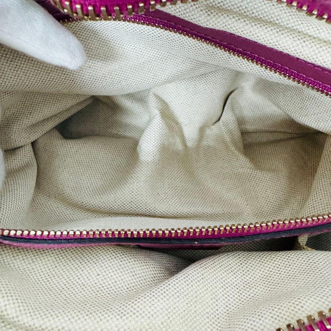 ✨GUCCI✨グッチ✨GG柄✨ブラウン✨ピンク✨ハンドバッグ✨