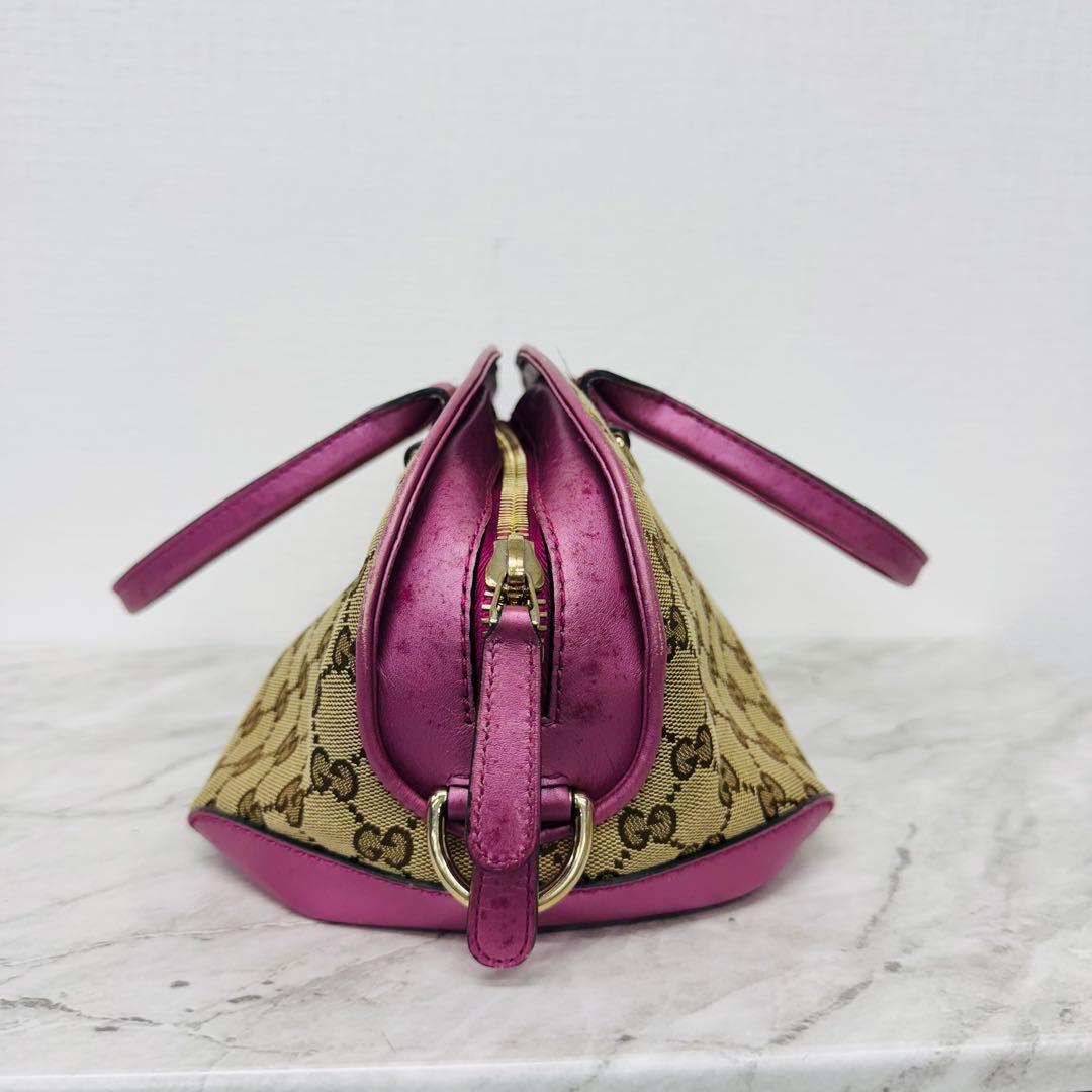 ✨GUCCI✨グッチ✨GG柄✨ブラウン✨ピンク✨ハンドバッグ✨