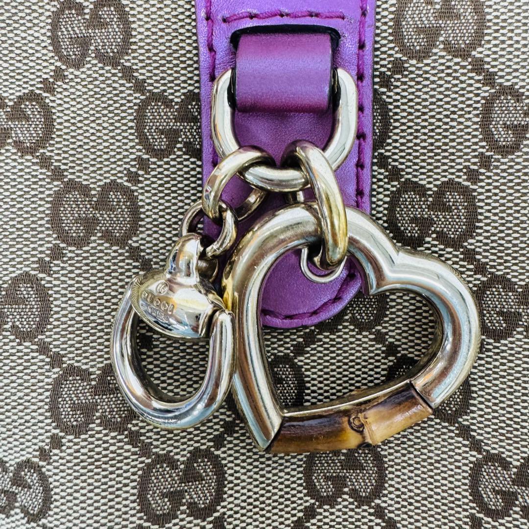 ✨GUCCI✨グッチ✨GG柄✨ブラウン✨ピンク✨ハンドバッグ✨