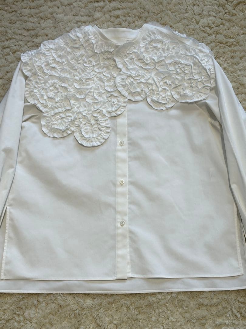 yori ヨリシロコン ホイップカラーブラウス 36 美品