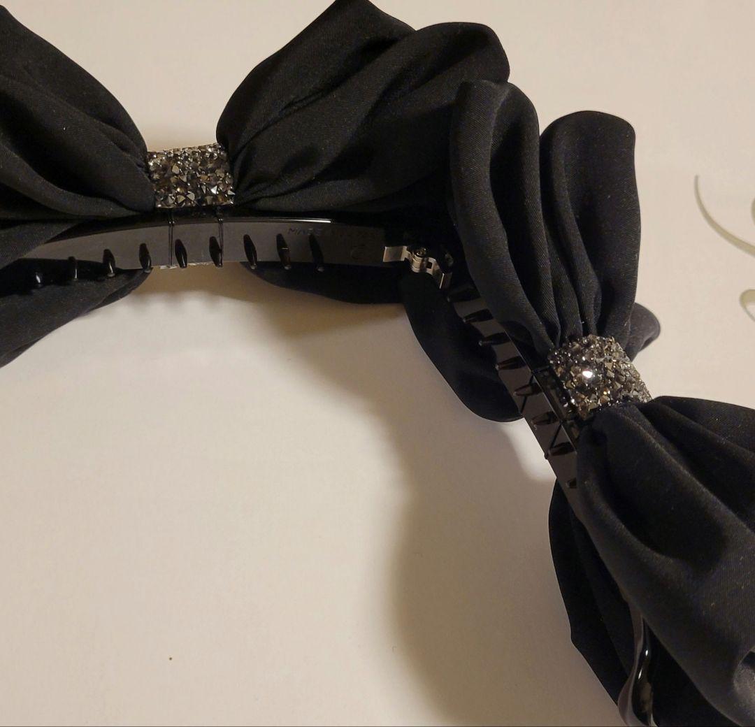 ラフィネリボン バナナクリップ(ブラック)