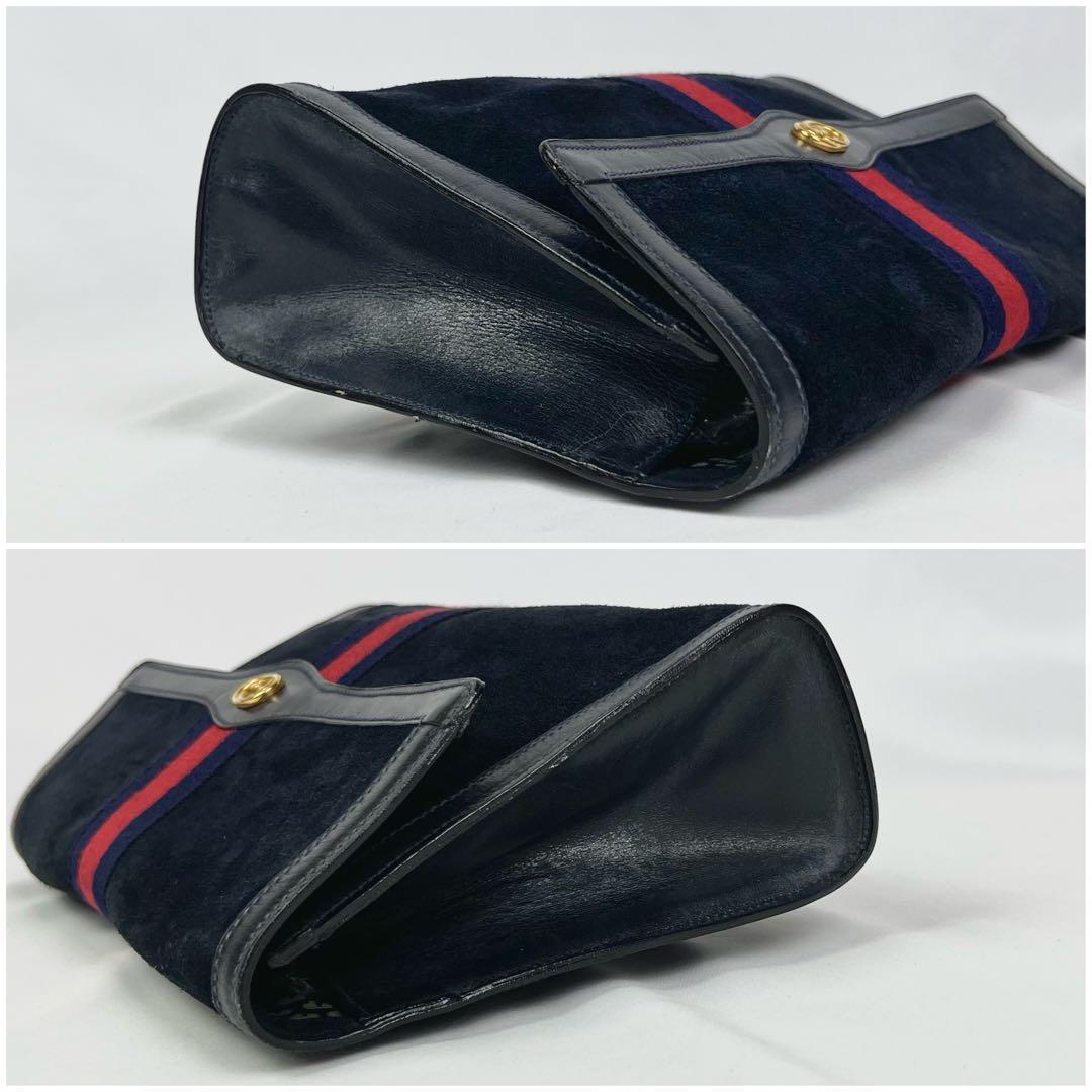 GUCCI シェリーライン スエード インターロッキング クラッチバッグ