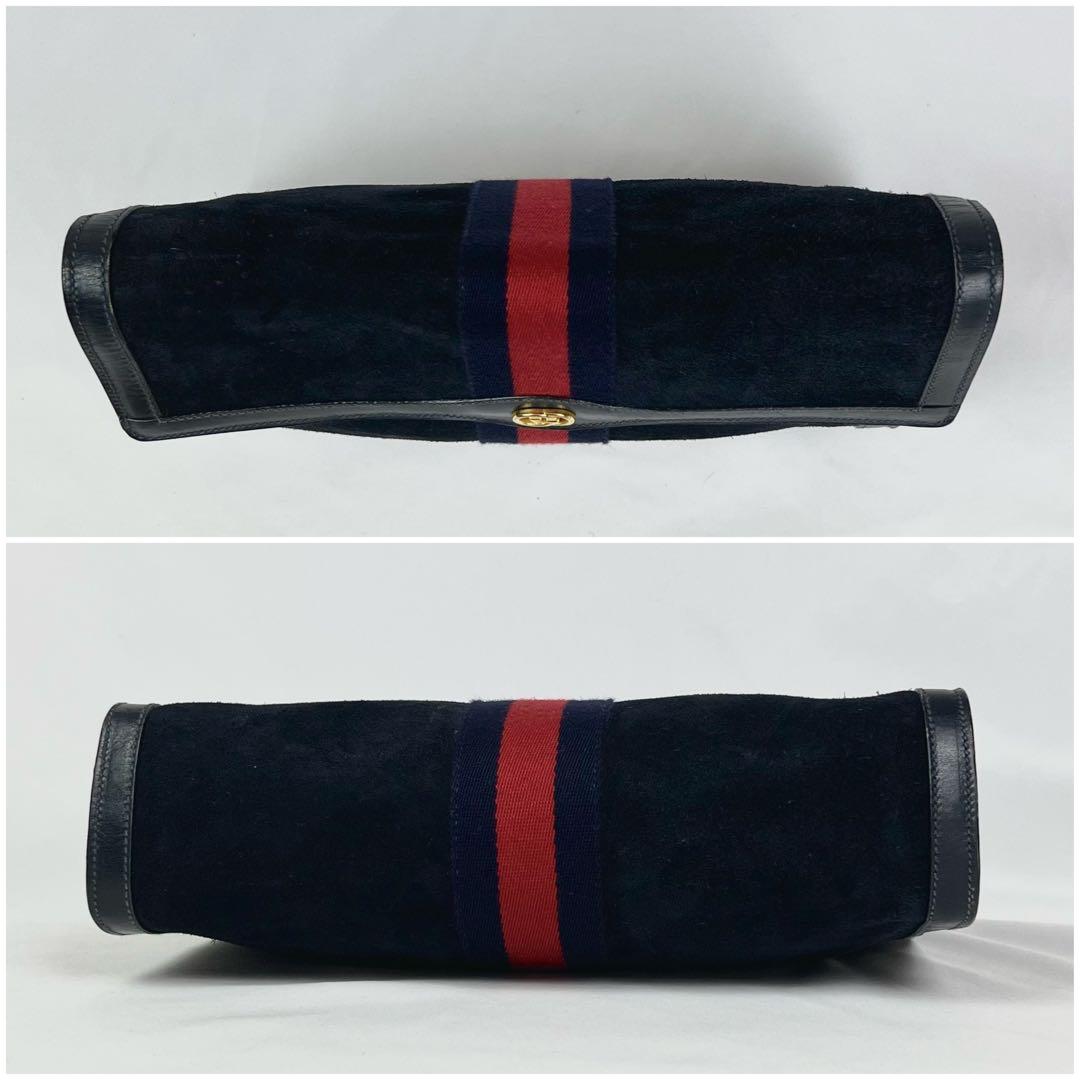 GUCCI シェリーライン スエード インターロッキング クラッチバッグ