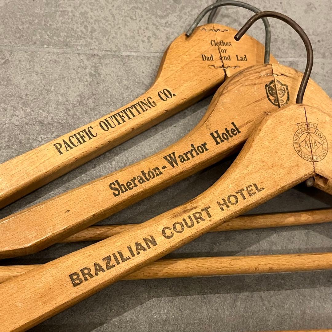 ビンテージ ウッド ハンガー 木製 アメリカ アンティーク
