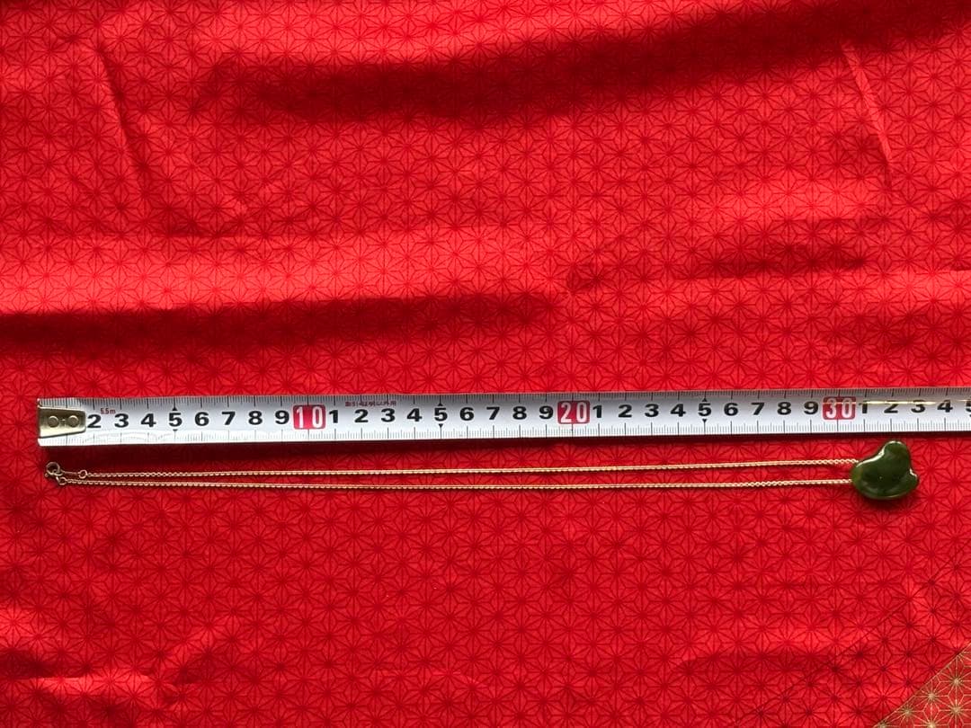 希少ティファニー翡翠 ハート型 シルバーネックレス