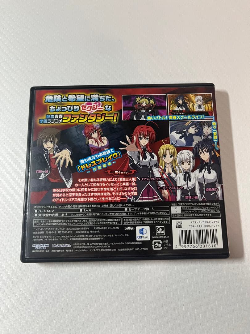 3DS ハイスクールD×D 通常版　NINTENDO 3DS ニンテンドー3DS