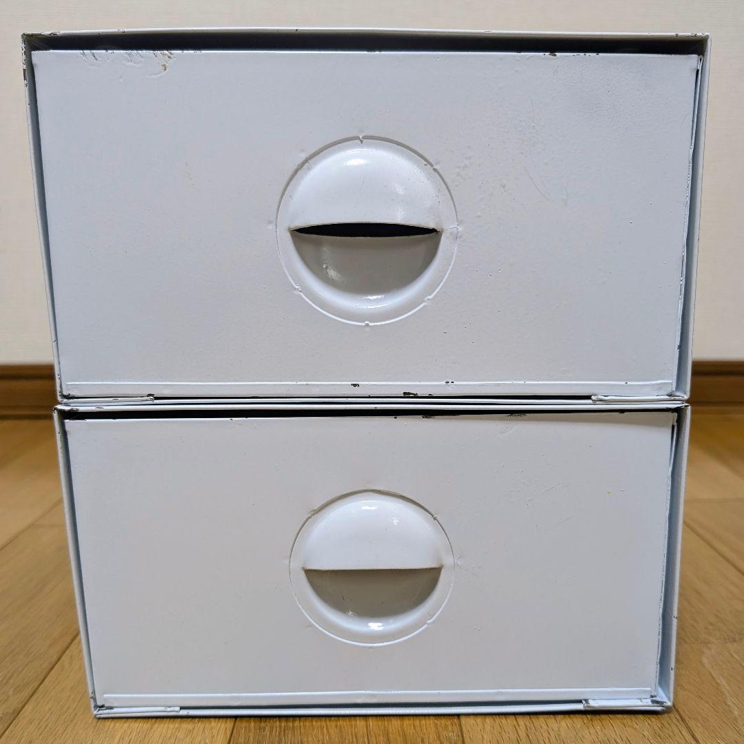 【激レア/廃盤】PUEBCO スチールストレージ2個セット 丸型取っ手 本店購入