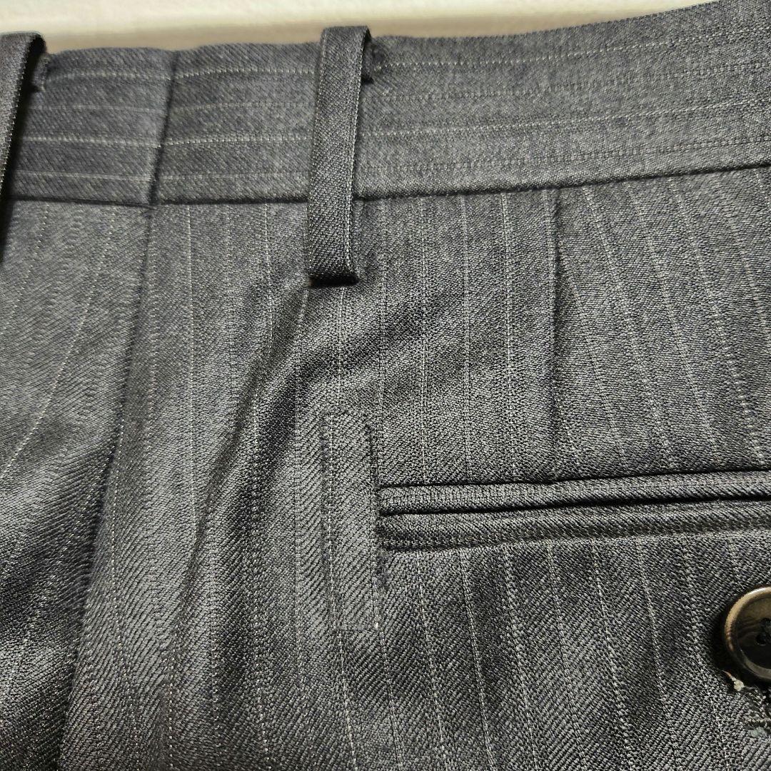 ゼニア　メンズ　スーツ　グレー　ストライプ　44