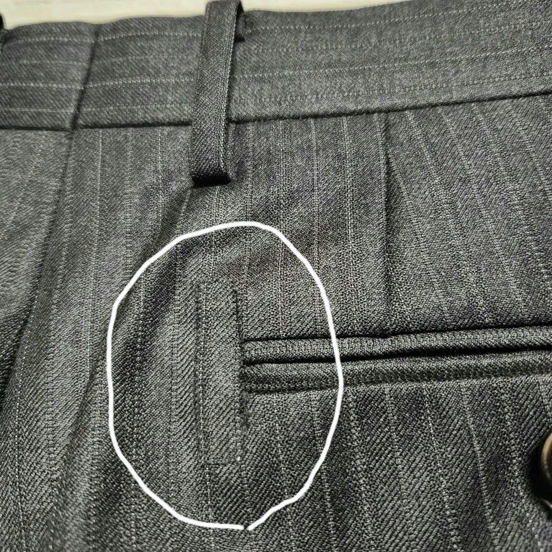 ゼニア　メンズ　スーツ　グレー　ストライプ　44