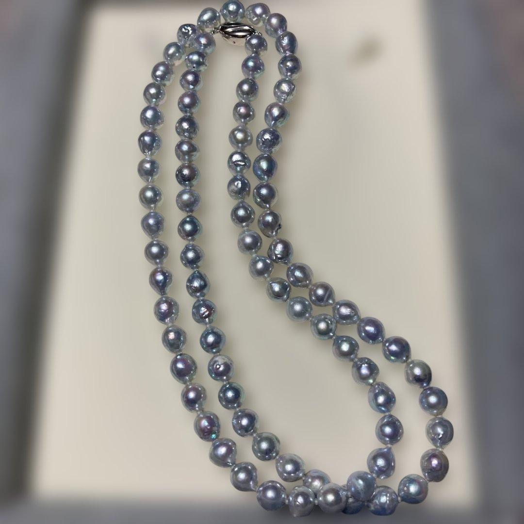 ご予約品、真珠ネックレス、あこやロング