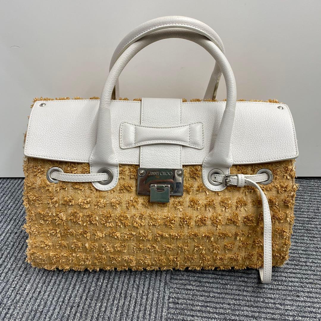 JIMMY CHOO テクスチャー ハンドバッグ