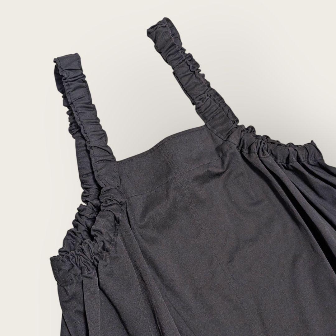 美品　センソユニコ　UNICO　シャーリング　キャミワンピ　ジャンスカ　38　黒