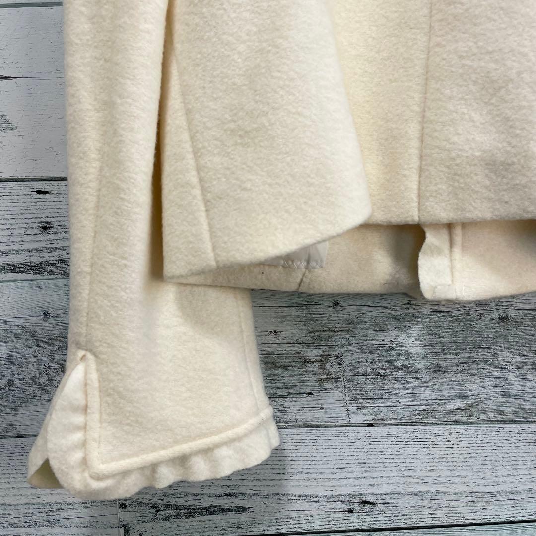 ☆高級☆エムズグレイシー　フェルトコサージュ付きウールジャケット　アイボリー