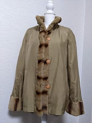 131　Altima アルティマ　シェアードウィーゼル毛皮　リバーシブルコート