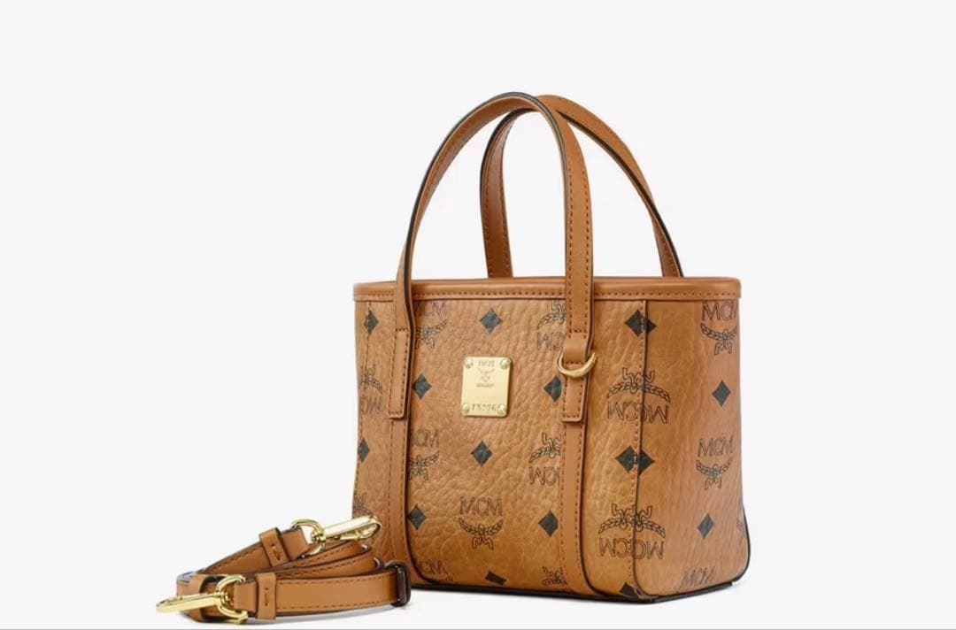 yuriMCMブラウンロゴプリントハンドバッグToni ショッパーバッグ2