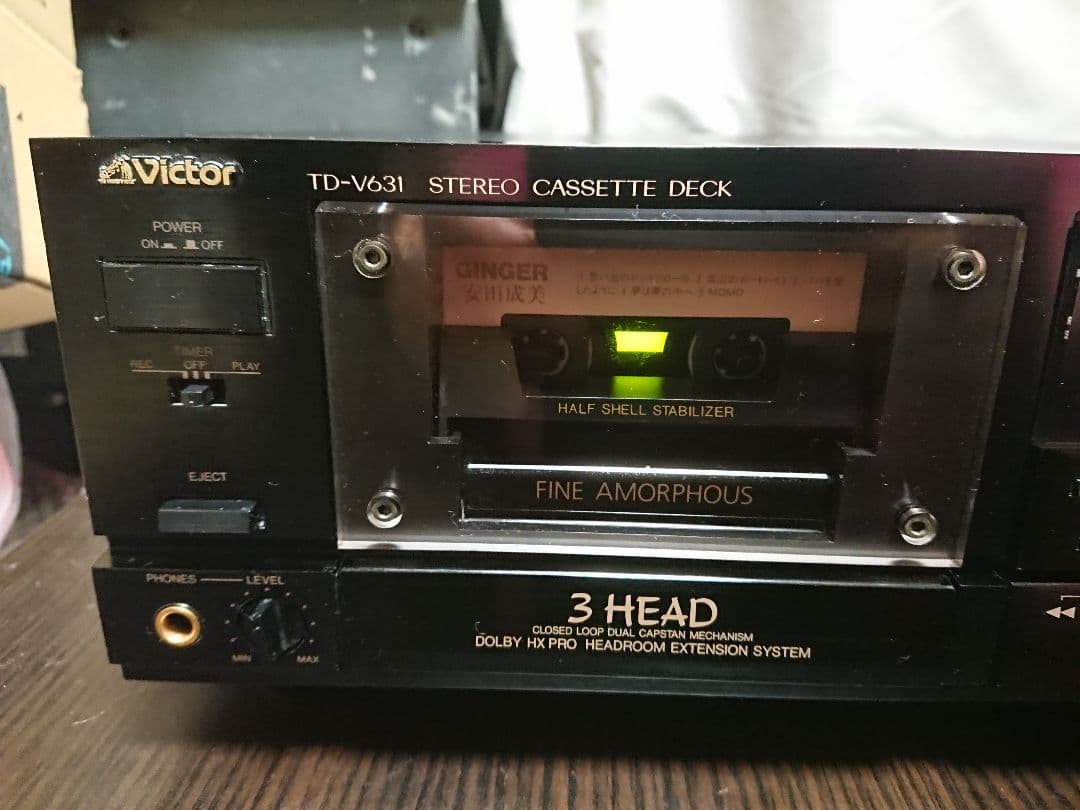 美品メンテナンス整備済みVICTOR製3ヘッドカセットデッキTD-V631