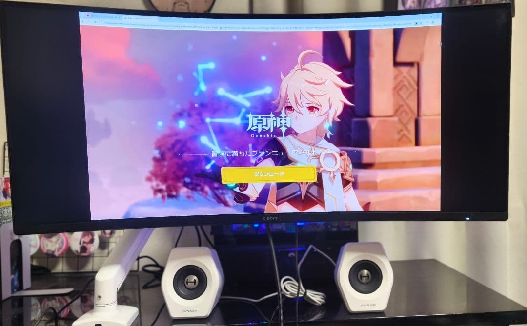 【美品】Xiaomi G34WQi + Edifier G2000 + オマケ