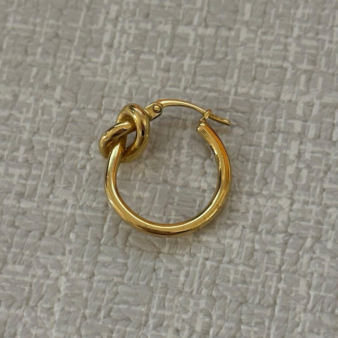 CELINE セリーヌ ノット スモールフープ ピアス 片耳 SCA0260