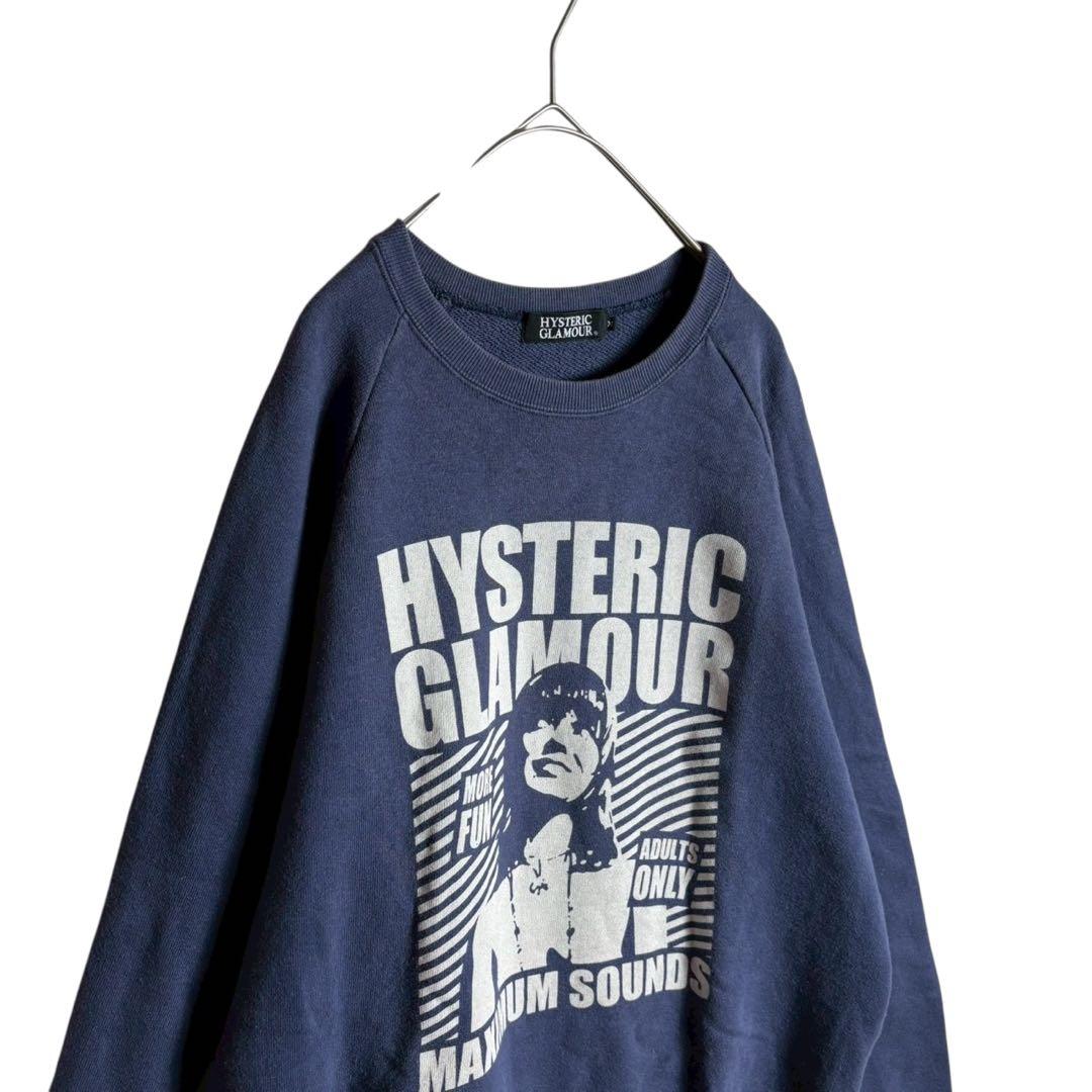 ヒステリックグラマー　スウェット　ヒスガール　センターロゴ　ネイビー　紺　M