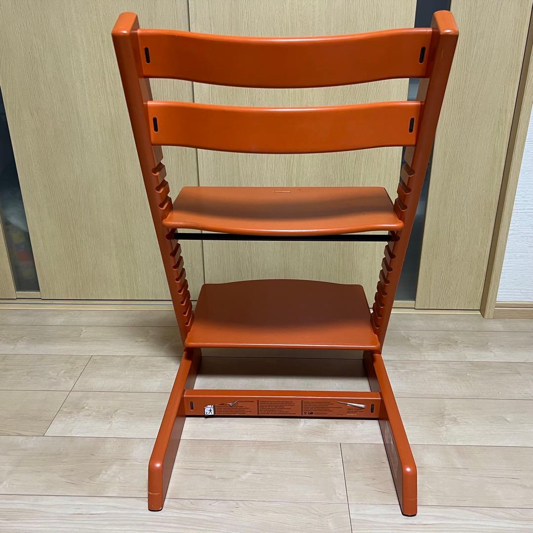 【美品】STOKKE トリップトラップ オレンジ　希少カラー