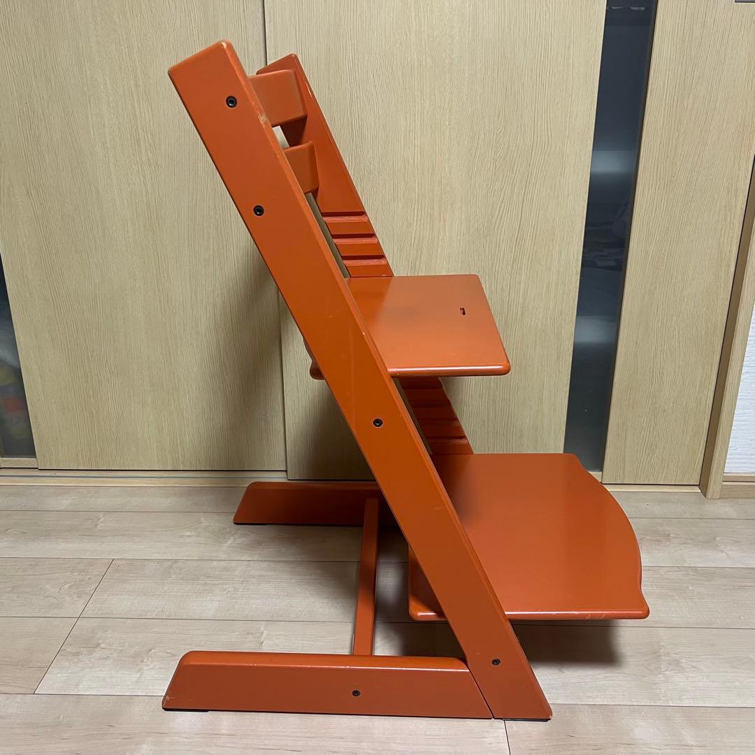 【美品】STOKKE トリップトラップ オレンジ　希少カラー