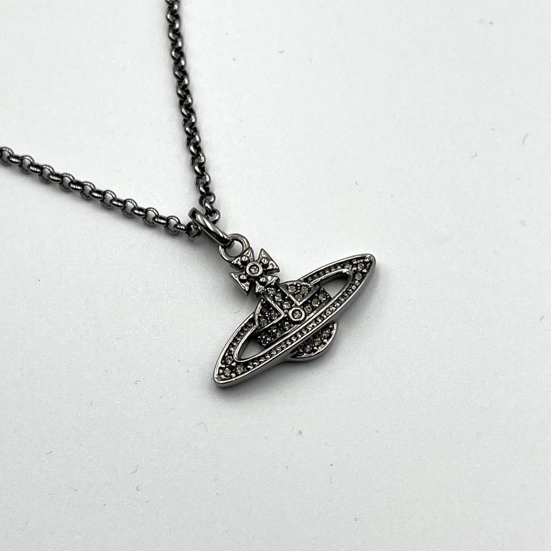 美品✨vivienne westwood ネックレス ラインストーン　シルバー